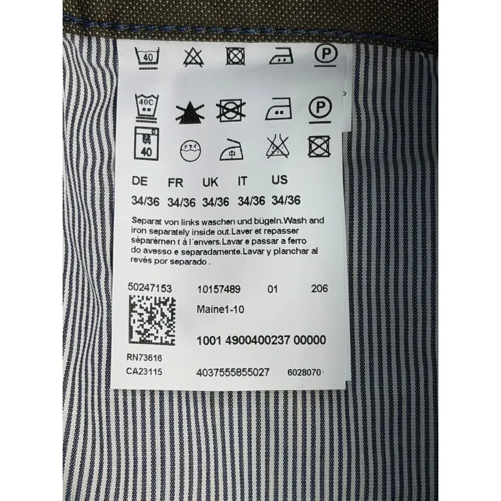 Hugo Boss Mens Jeans 34x36 Brown Regular Fit Straight Leg NWT NEW